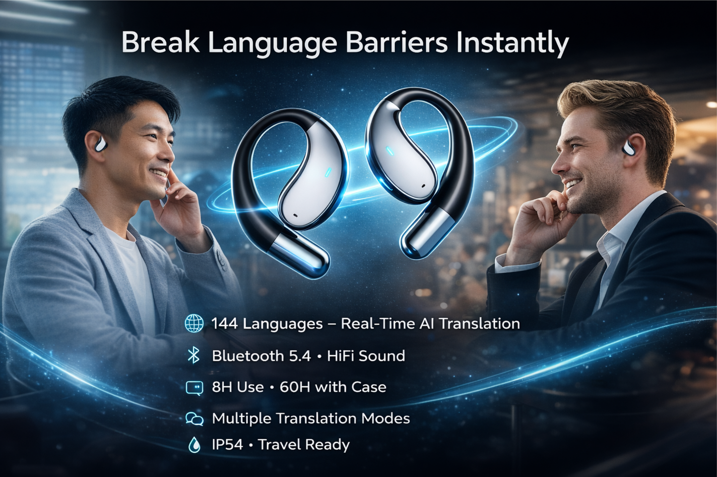 3 In 1 AI Translator Earbuds